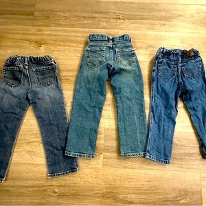 3 pairs of boys size 4 jeans!